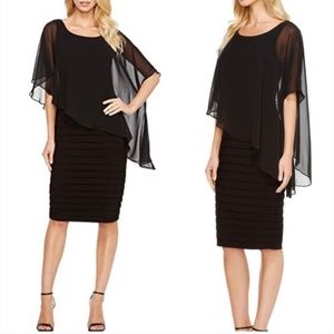 NWT Adrianna Papell Chiffon Overlay Dress Sz 14